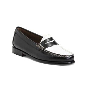 GH BASS Black/white Leather Whitney Weejun Loafers